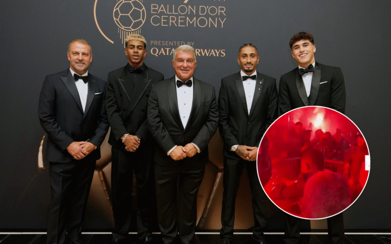 Delegación del Barcelona en la gala del Balón de Oro. / X: @FCBarcelona