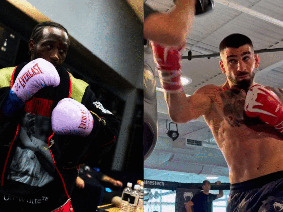 El estadounidense Terence Crawford y el español Illia Topuria.