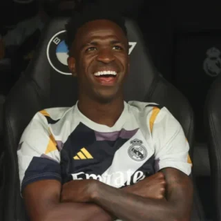 El delantero brasileño del Real Madrid, Vinicius Junior en el Estadio Santiago Bernabéu, en Madrid.