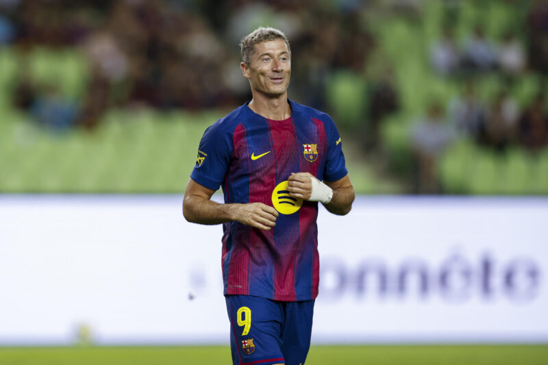 Robert Lewandowski, sobre su renovación: “No tengo prisa" Robert Lewandowski, del Barcelona, en foto de archivo de Jeon Heon-kyun