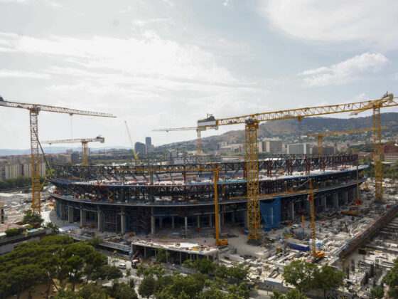Fotografía de Quique García, en la que puede verse en una imagen de archivo del 25 de junio de 2025 el aspecto de las obras en el Spotify Camp Nou, el estadio del F.C. Barcelona. EFE