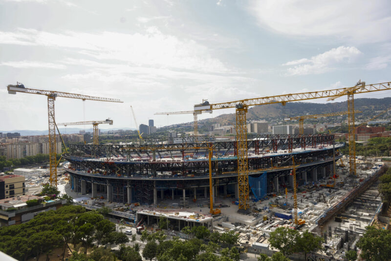 Fotografía de Quique García, en la que puede verse en una imagen de archivo del 25 de junio de 2025 el aspecto de las obras en el Spotify Camp Nou, el estadio del F.C. Barcelona. EFE