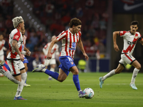 Julián Álvarez, en el último partido contra el Rayo. EFE/Juanjo Martín