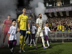 Karim Benzema alargó la sequía de Cristiano Ronaldo en Arabia Saudita Cristiano Ronaldo y Karim Benzema, excompañeros en el Real Madrid, son dos figuras estelares del futbol saudí. Crédito: Chan Long Hei | AP