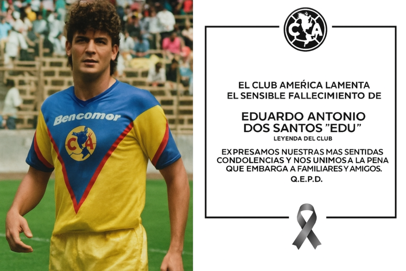 El Club América se despidió de Edú en un comunicado vía Twitter. Foto: Club América