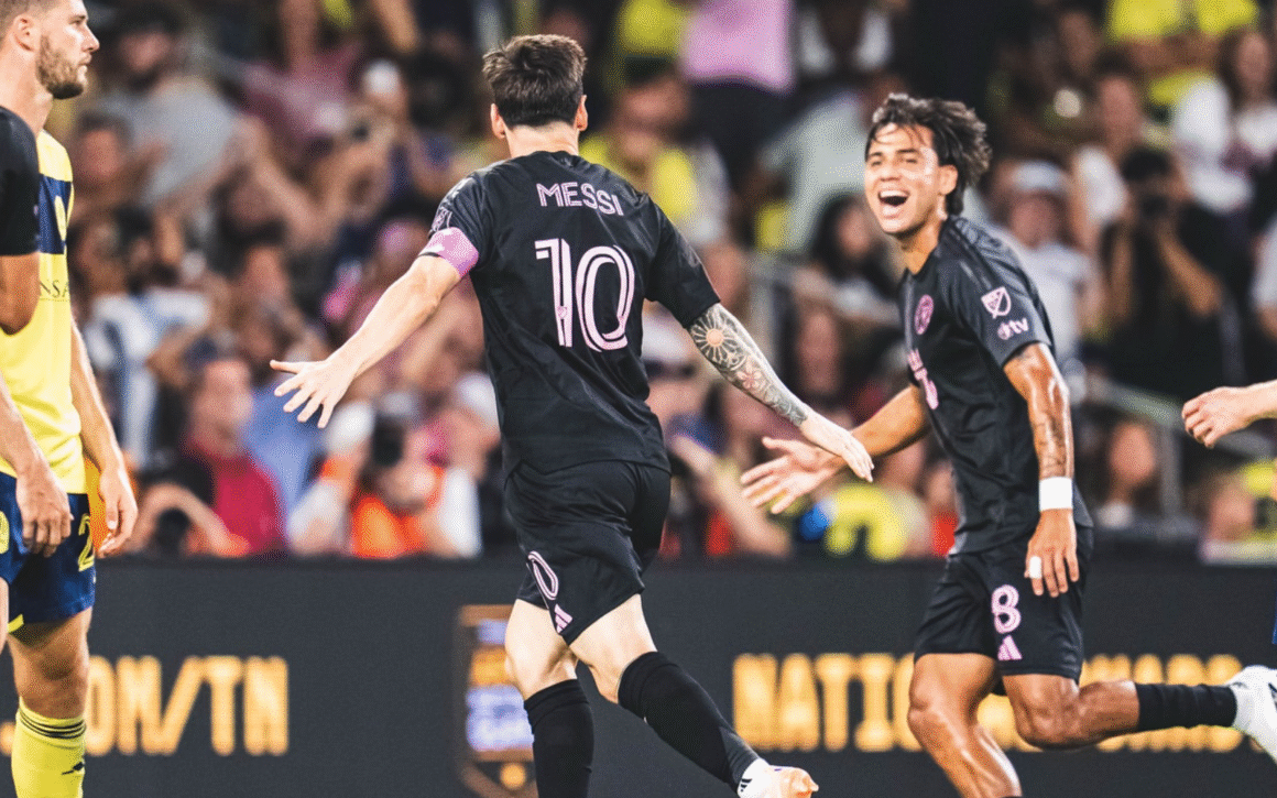 Lionel Messi celebrando uno de sus goles con Inter Miami. / Instagram: @intermiamicf