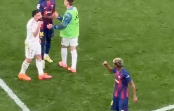 VIDEO ¡Sigue la polémica! Lamine Yamal provocó a Dani Carvajal Dani Carvajal polémica ante Lamine Yamal. Captura de pantalla.