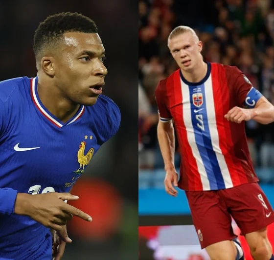 Kylian Mbappé y Erling Haaland