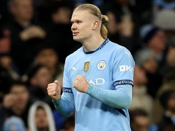El jugador del Manchester City, Erling Haaland. EFE/EPA/ADAM VAUGHAN