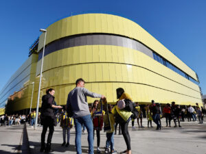 Foto de Domenech Castelló, en la que puede verse en una imagen de archivo del 31 de diciembre de 2022 el estadio de La Cerámica, el campo del Villarreal. EFE