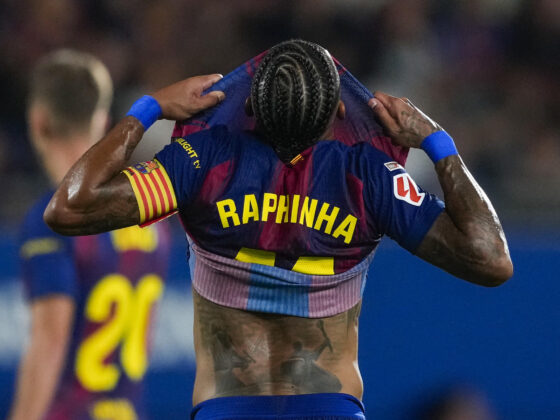 Fotografía de archivo del delantero del Barcelona Raphinha. EFE/ Alejandro García