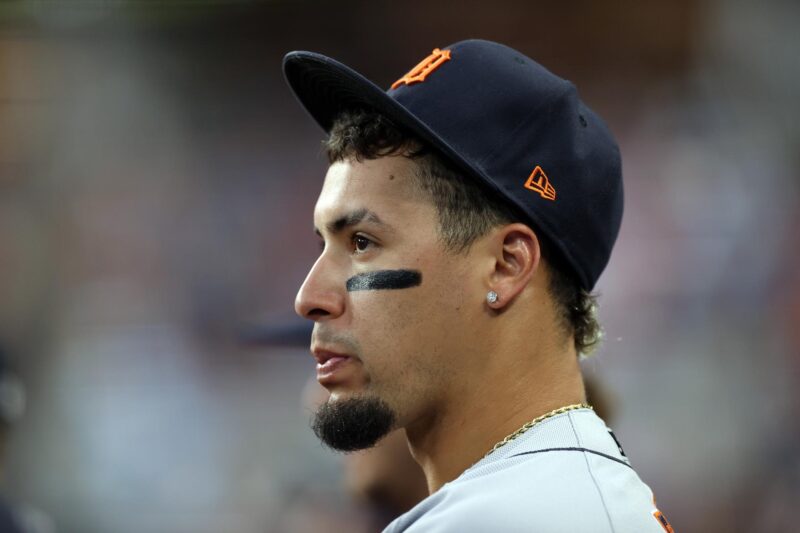 Fotografía de archivo del pelotero puertorriqueño de los Tigres de Detroit Javier Báez, quien ha anunciado un proyecto para ayudar a persona con espina bífida. EFE/EPA/ADAM DAVIS