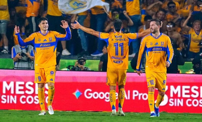Tigres goleó 5-0 a Xolos y remontó la eliminatoria para clasiicar a semifinales. / X: @TigresOficial