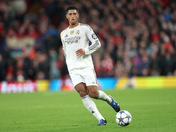 Jude Bellingham durante el partido de la UEFA Champions League que han jugado Liverpool FC y Real Madrid, en Liverpool, Reino Unido. EFE/EPA/ADAM VAUGHAN LaLiga