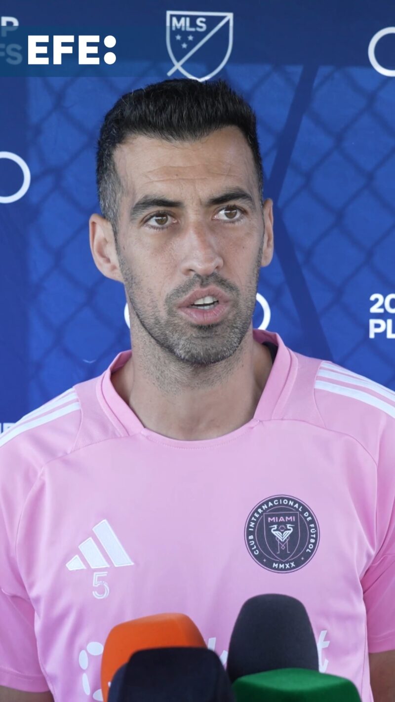 El español Sergio Busquets disfruta de sus últimos días como profesional. Foto: EFE