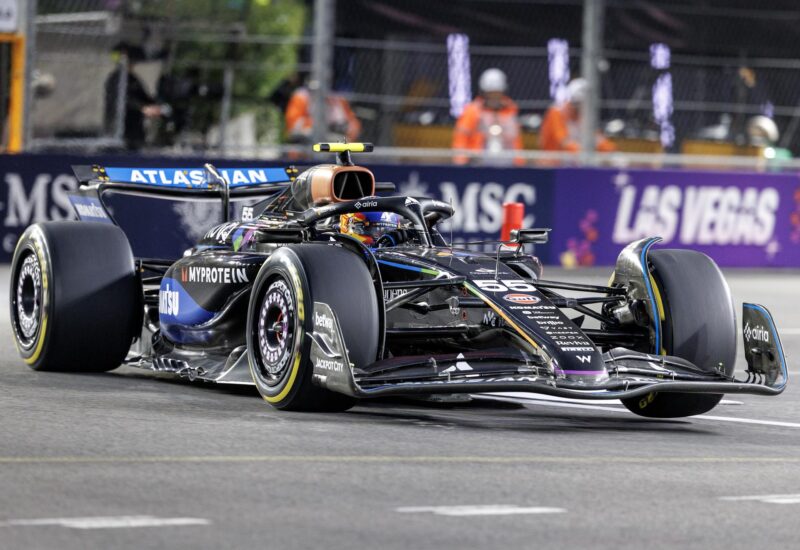 Carlos Sainz (Williams), durante los entrenamientos libres del Gran Premio de Fórmula 1 de Las Vegas. EFE/EPA/CRISTOBAL HERRERA-ULASHKEVICH