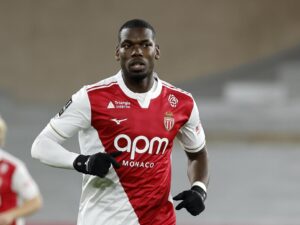 Paul Pogba, AS Monaco, durante el partido de la Ligue 1 que han jugado AS Monaco y Paris Saint-Germain FC, en Mónaco.. EFE/EPA/SEBASTIEN NOGIER