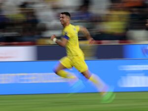Cristiano Ronaldo durante un partido con el Al-Nassr. EFE/EPA/ALI HAIDER