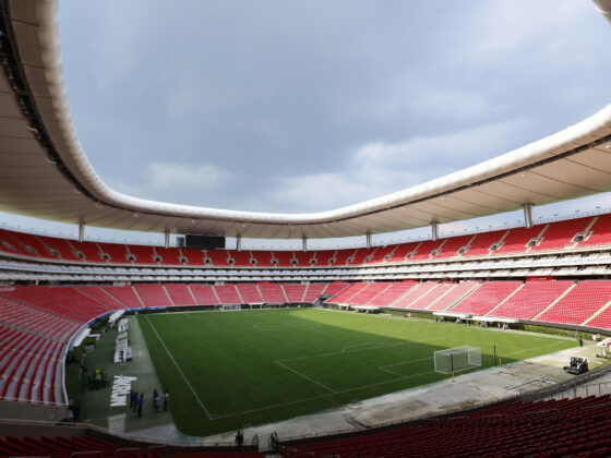 Fotografía de Francisco Guasco, en la que puede verse en una imagen del 22 de julio de 2025 el estadio de fútbol de Guadalajara. EFE