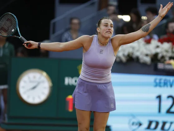 Aryna Sabalenka, número uno de la WTA