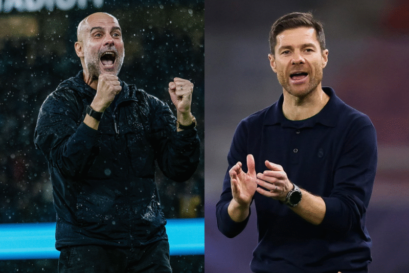 Pep Guardiola y Xabi Alonso. Unanimo Deportes.