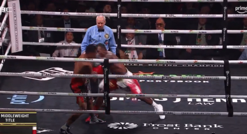 Erislandy Lara en su combate ante Johan González. Captura de pantalla.