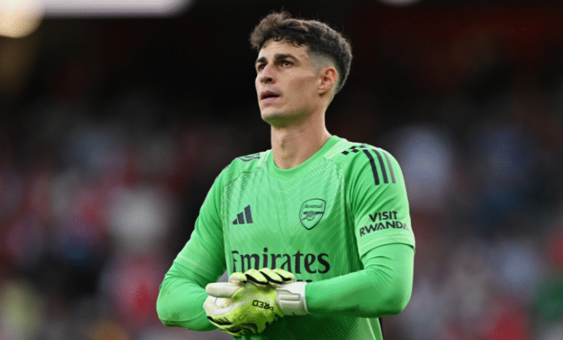 Kepa Arrizabalaga en Arsenal. Foto en X de @Arsenal