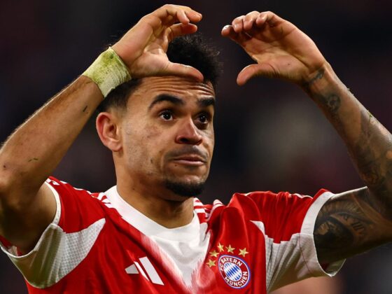 Luis Díaz, jugador de la selección de Colombia y del Bayern Múnich. EFE/EPA/ANNA SZILAGYI