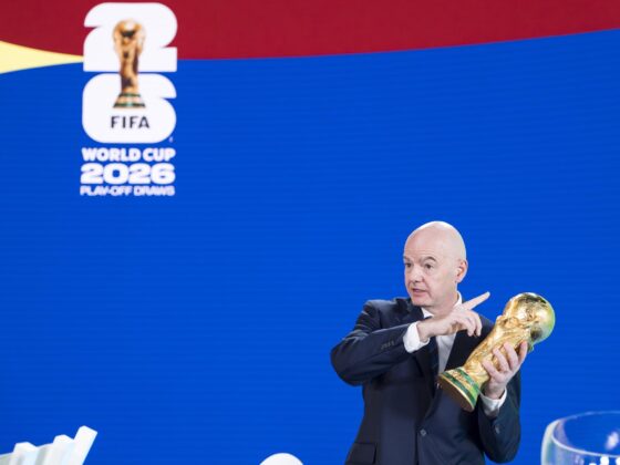 El presidente de la FIFA Gianni Infantino durante el sorteo de las eliminatorias del mundial 2026, en Zurich el pasado 20 de noviembre. EFE/EPA/CLAUDIO THOMA
