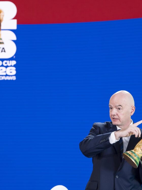 El presidente de la FIFA Gianni Infantino durante el sorteo de las eliminatorias del mundial 2026, en Zurich el pasado 20 de noviembre. EFE/EPA/CLAUDIO THOMA