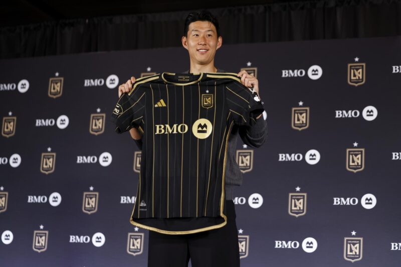 El surcoreano Heung-Min Son, durante su presentación como jugador de Los Angeles FC de la MLS. EFE/EPA/CAROLINE BREHMAN