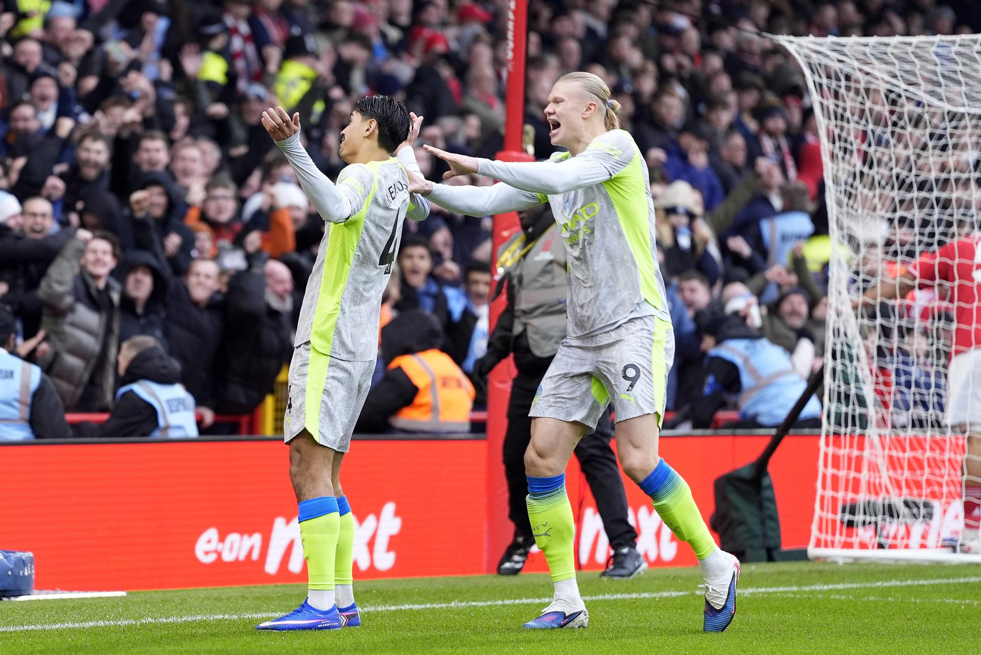 Rayan Cherki rescata al City en un City Ground inexpugnable Tijjani Reijnders, del Manchester City, celebra su gol con Erling Haaland ante el Nottingham Forest. EFE/EPA/TIM KEETON EDITORIAL USE ONLY. No use with unauthorized audio, video, data, fixture lists, club/league logos, 'live' services or NFTs. Online in-match use limited to 120 images, no video emulation. No use in betting, games or single club/league/player publications.