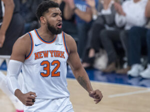 El dominicano Karl-Anthony Towns, estrella de los Knicks de Nueva York. EFE/ Ángel Colmenares