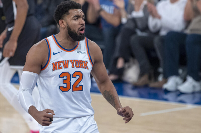 El dominicano Karl-Anthony Towns, estrella de los Knicks de Nueva York. EFE/ Ángel Colmenares