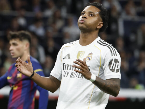El delantero del Real Madrid Rodrygo Silva de Goes en el estadio Santiago Bernabéu en foto de archivode Chema Moya. EFE