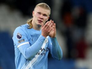 El delantero noruego del City Erling Haaland en Mánchester, Britain, Reino Unido. EFE/EPA/ADAM VAUGHAN Premier League