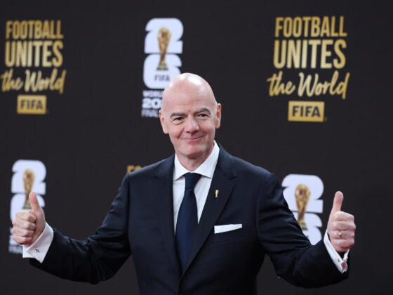 Fotografía de Octavio Guzmán, en la que puede verse en una imagen de archivo del 5 de diciembre de 2025 al presidente de la FIFA, Gianni Infantino. EFE