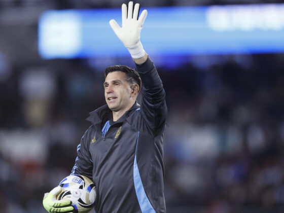 Emiliano Martínez de Argentina en el estadio Monumental en Buenos Aires (Argentina) en foto de archivo de Juan Ignacio Roncoroni. EFE