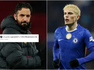 Alejandro Garnacho demostró su felicidad tras el despido de Ruben Amorim. Foto: MARCA