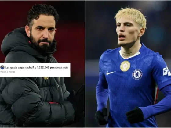 Alejandro Garnacho demostró su felicidad tras el despido de Ruben Amorim. Foto: MARCA