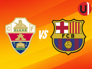 LaLiga: Elche vs. FC Barcelona. 31/01/2026. Unanimo Deportes.