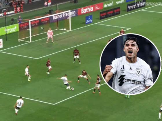 Gol de Rafael Durán con el Marcarthur FC. Captura de pantalla.