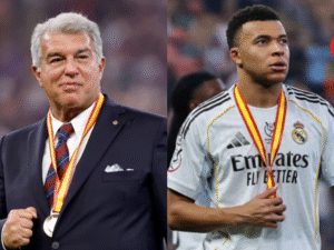 Joan Laporta critica el gesto de Kylian Mbappé. Unanimo Deportes.