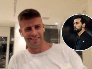 Gerard Piqué reacciona a la eliminación del Real Madrid ante Albacete. Captura de pantalla.