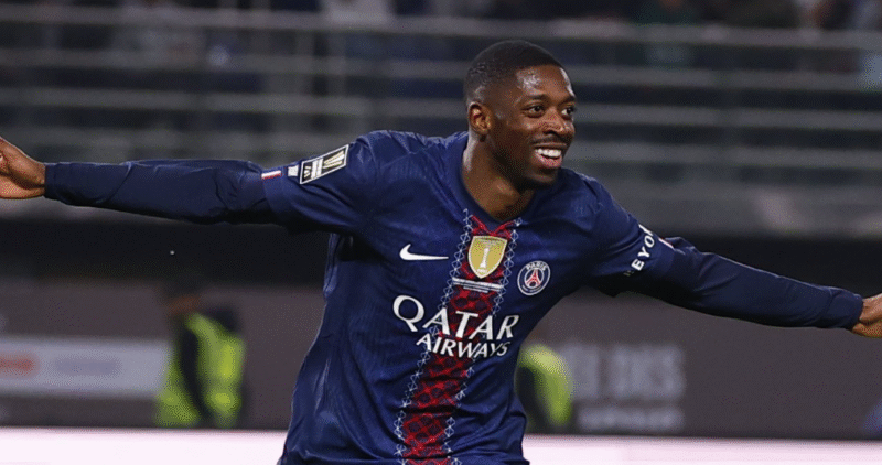 Ousmane Dembele anota. Foto en X de @PSG_inside