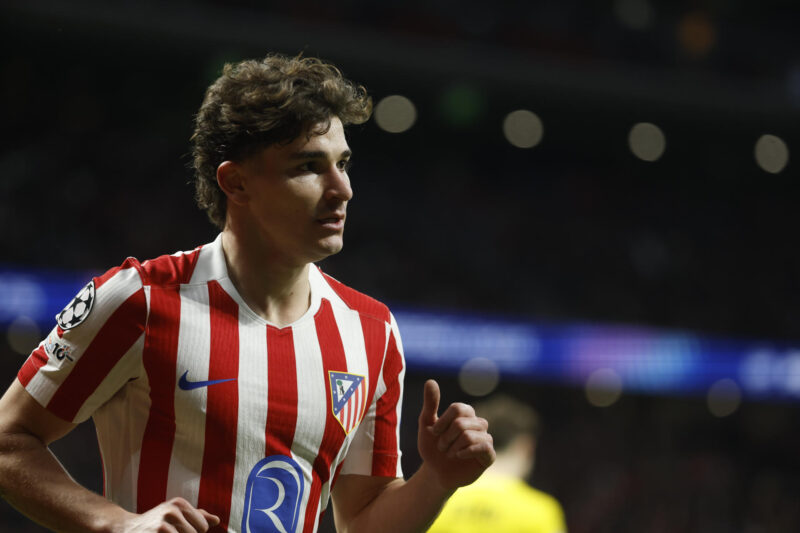 El delantero argentino del Atlético de Madrid, Julián Álvarez, en el estadio Metropolitano, en Madrid. en foto de archivo de Juanjo Martín. EFE