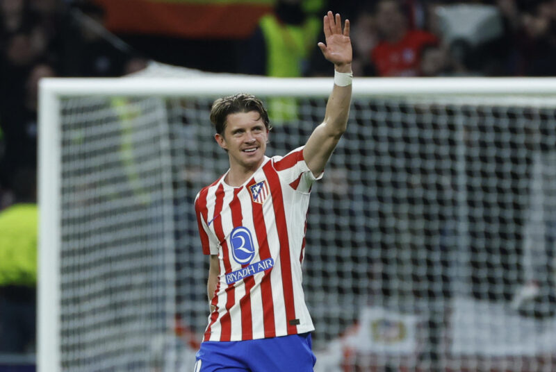 El centrocampista inglés del Atlético de Madrid, Conor Gallagher, en el estadio Metropolitano, en Madrid. en foto de archivo de Juanjo Martín. EFE
