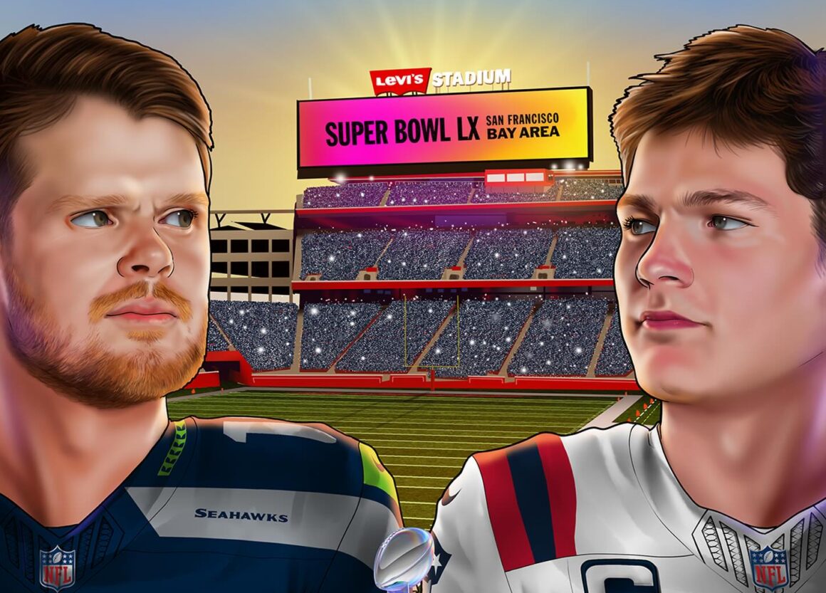 Este domingo se disputará el Superbowl LX entre Patriots y Seahawks. Tomada de @NFL