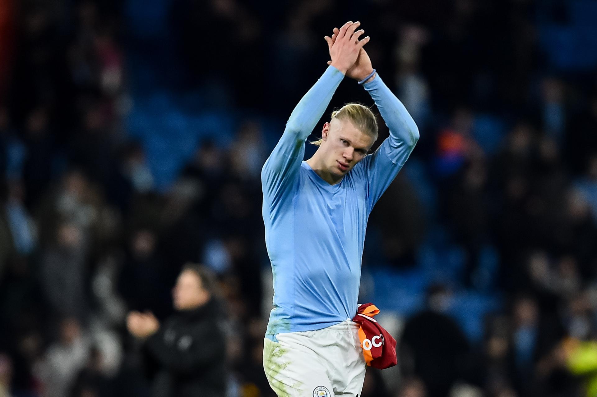 El jugador del Manchester City, Erling Haaland. EFE/EPA/PETER POWELL