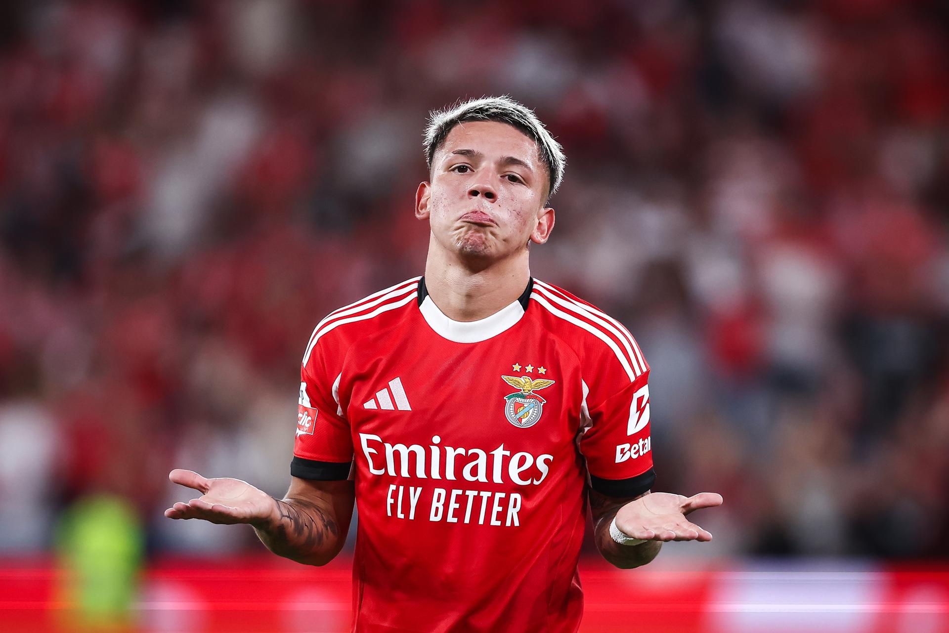 Fotografía de archivo del jugador argentino del Benfica Gianluca Prestianni. EFE/EPA/RODRIGO ANTUNES